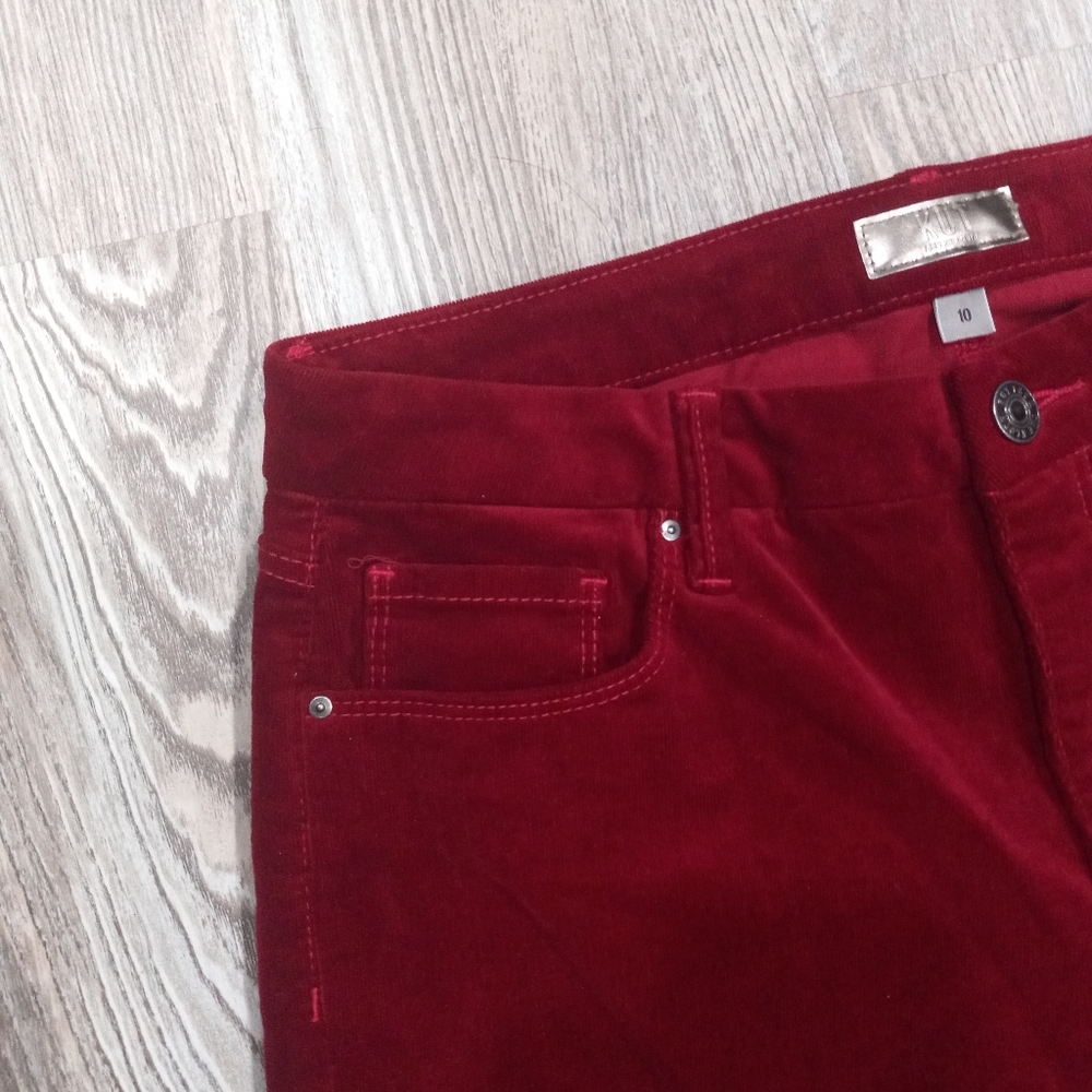 Kut From The Kloth Velvet High Rise Meg Fab Ab Wide Red Pants - Picture 3 of 16